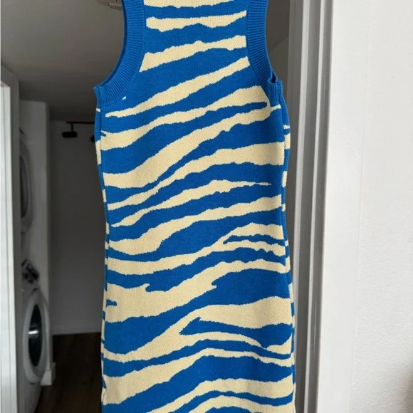 Forever 21 Blue and Cream Zebra Print Mini Dress - Picture 4 of 4